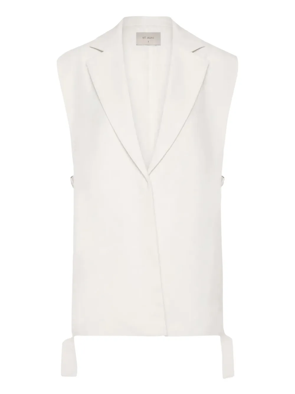 St. Agni lapel-detail sleeveless vest | White | Image 1