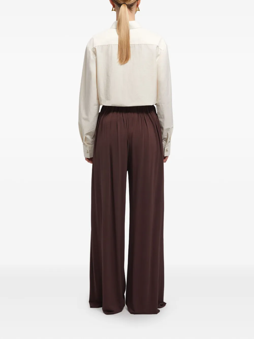 AERON Gedrapeerde jersey broek Bruin