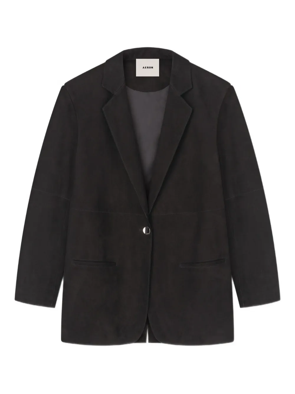 AERON Blazer met enkele rij knopen Zwart
