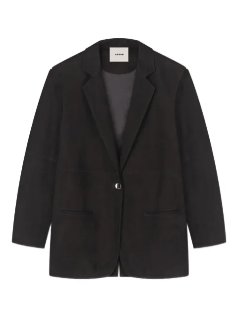 AERON suede single-breasted blazer