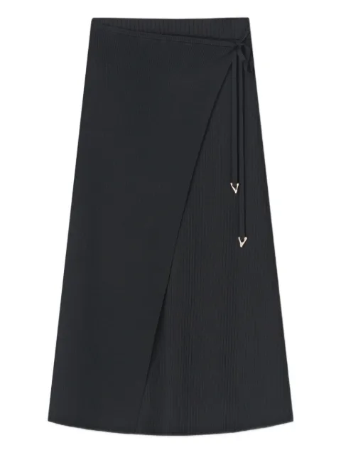 AERON double-layer A-line mid skirt