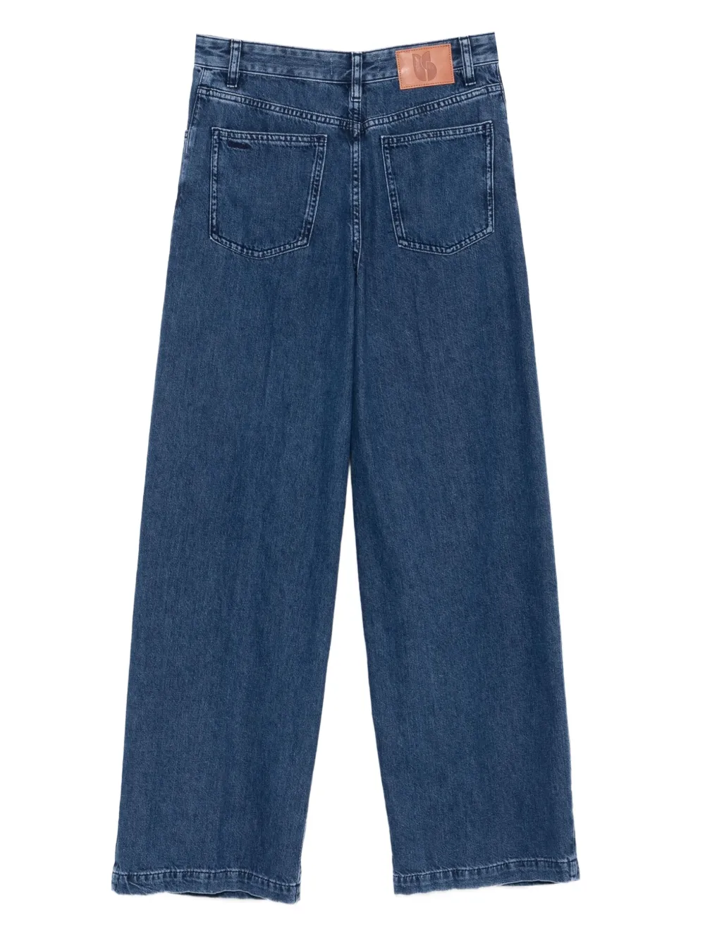 Ba&Sh Jeans met geplooid detail Blauw