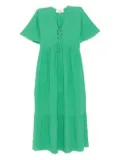 Ba&Sh lace-up midi dress - Green