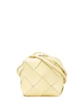 Bottega Veneta Pre-Owned 2021-2025 Mini Lambskin Intreccio Cassette Camera Bag crossbody bag - Yellow