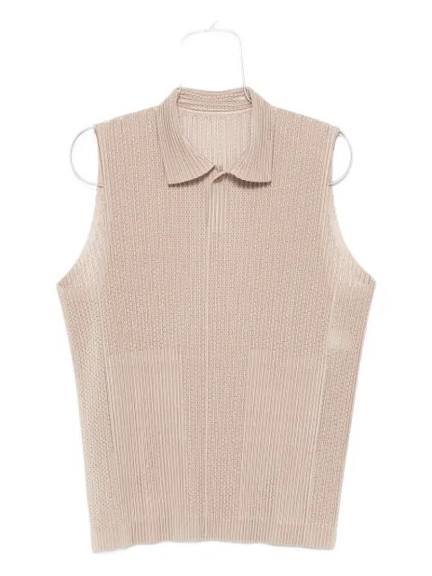 Homme Plissé Issey Miyake pleated collared vest