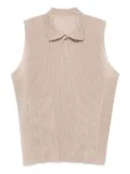 Homme Plissé Issey Miyake pleated collared vest - Neutrals
