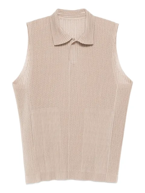 Homme Plissé Issey Miyake فيست بياقة وكسرات