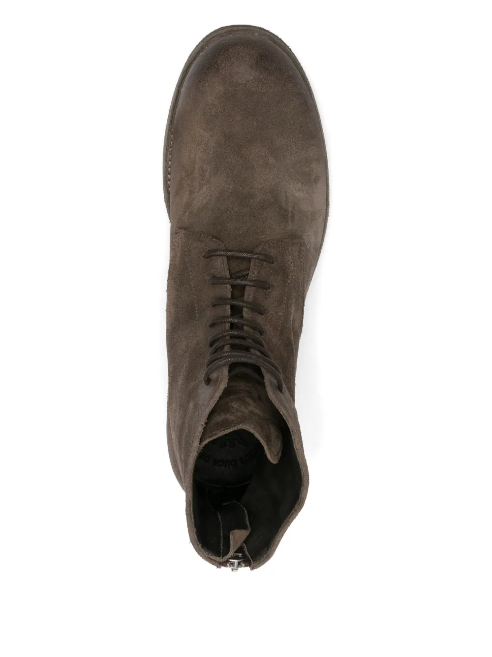 Officine Creative lace-up zip-up boots Brown