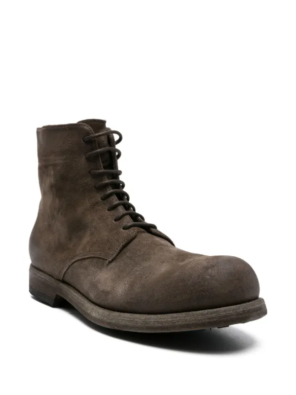 Officine Creative lace-up zip-up Boots | Brown | FARFETCH