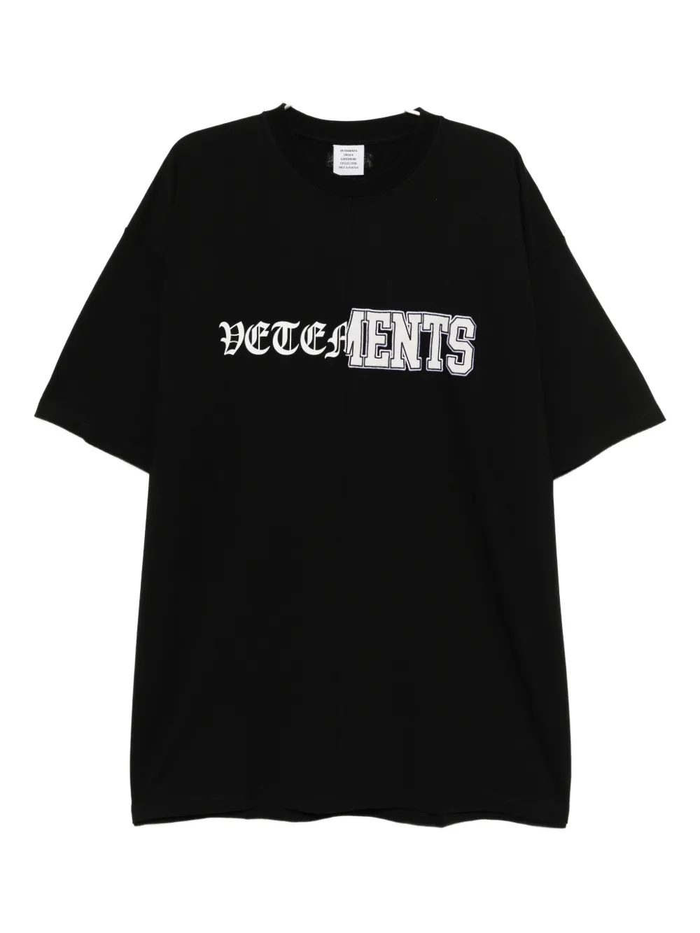VETEMENTS printed cotton T-shirt Zwart