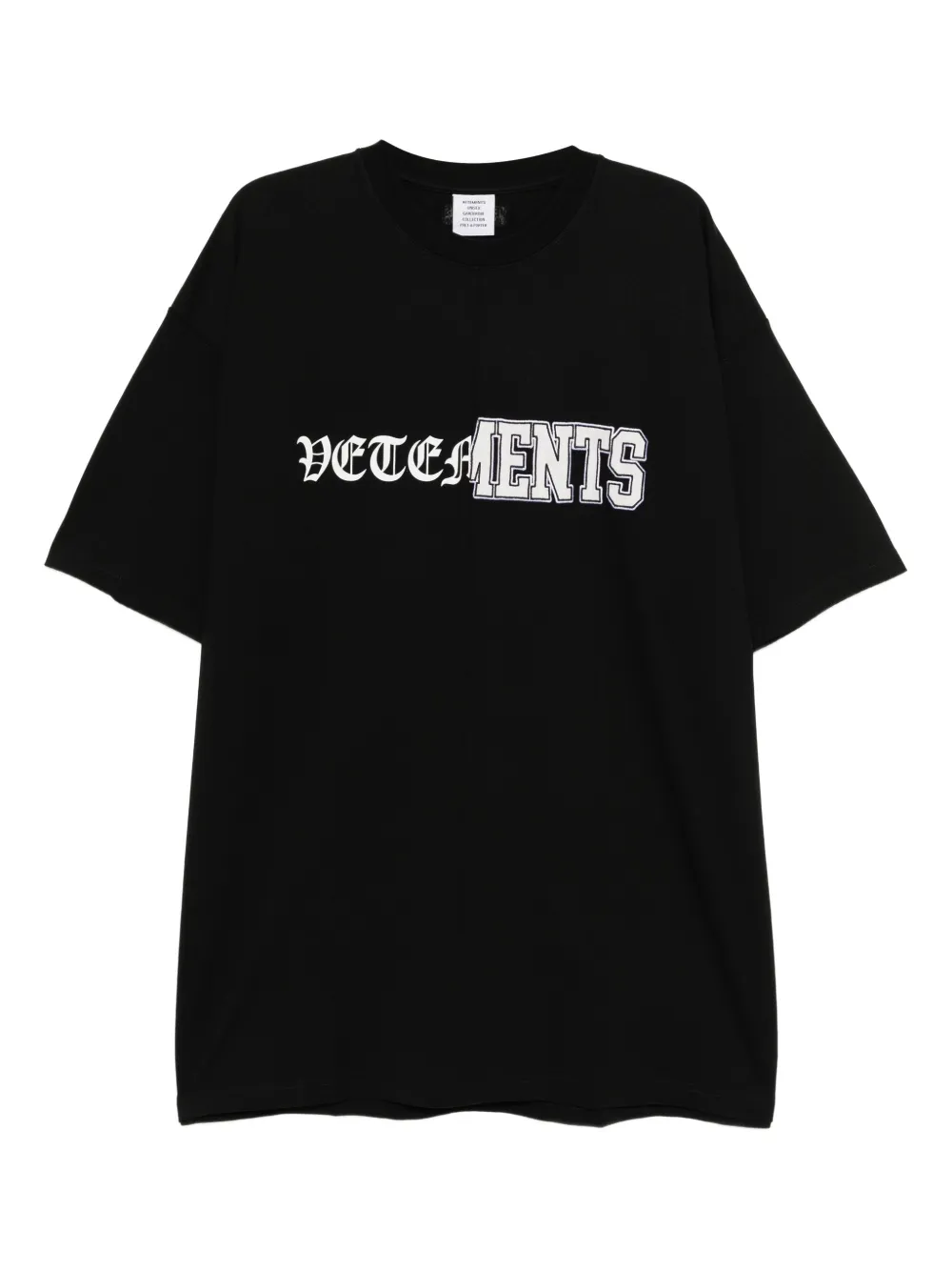 VETEMENTS T-shirt met print Zwart