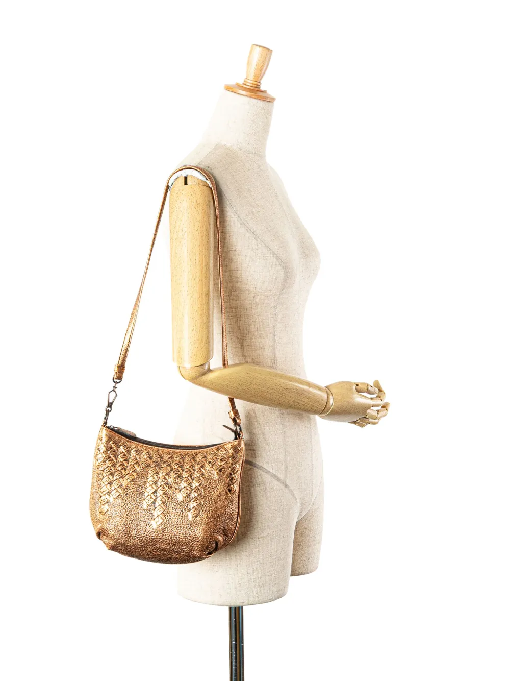 Bottega Veneta Pre-Owned 2008 Intrecciato Trimmed Metallic Leather crossbody bag | Pre-Owned | Image 2