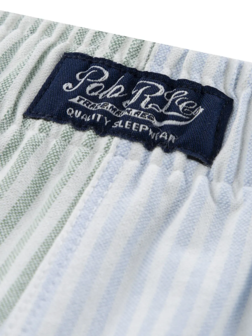 POLO RALPH LAUREN KIDS Gestreepte pyjama met borduurwerk Groen