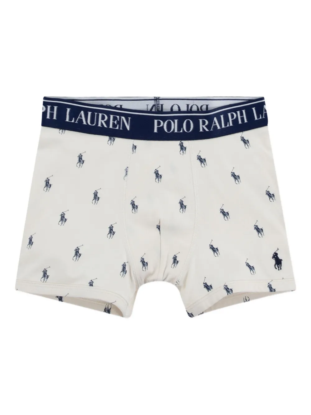 POLO RALPH LAUREN KIDS Drie boxershorts met Polo Pony-print Wit