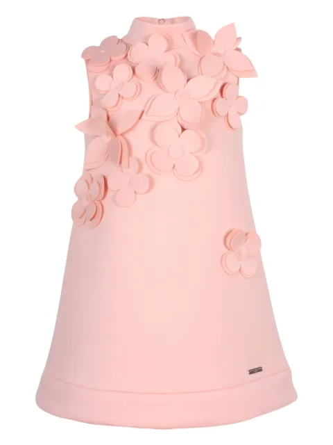 JESSIE AND JAMES KIDS high-neck flower-embellished dress