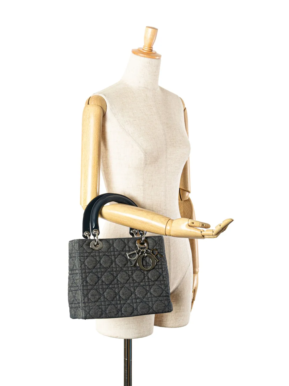 Christian Dior Pre-Owned 2001 Medium Denim Cannage Lady Dior satchel | Pre-Owned | Image 2