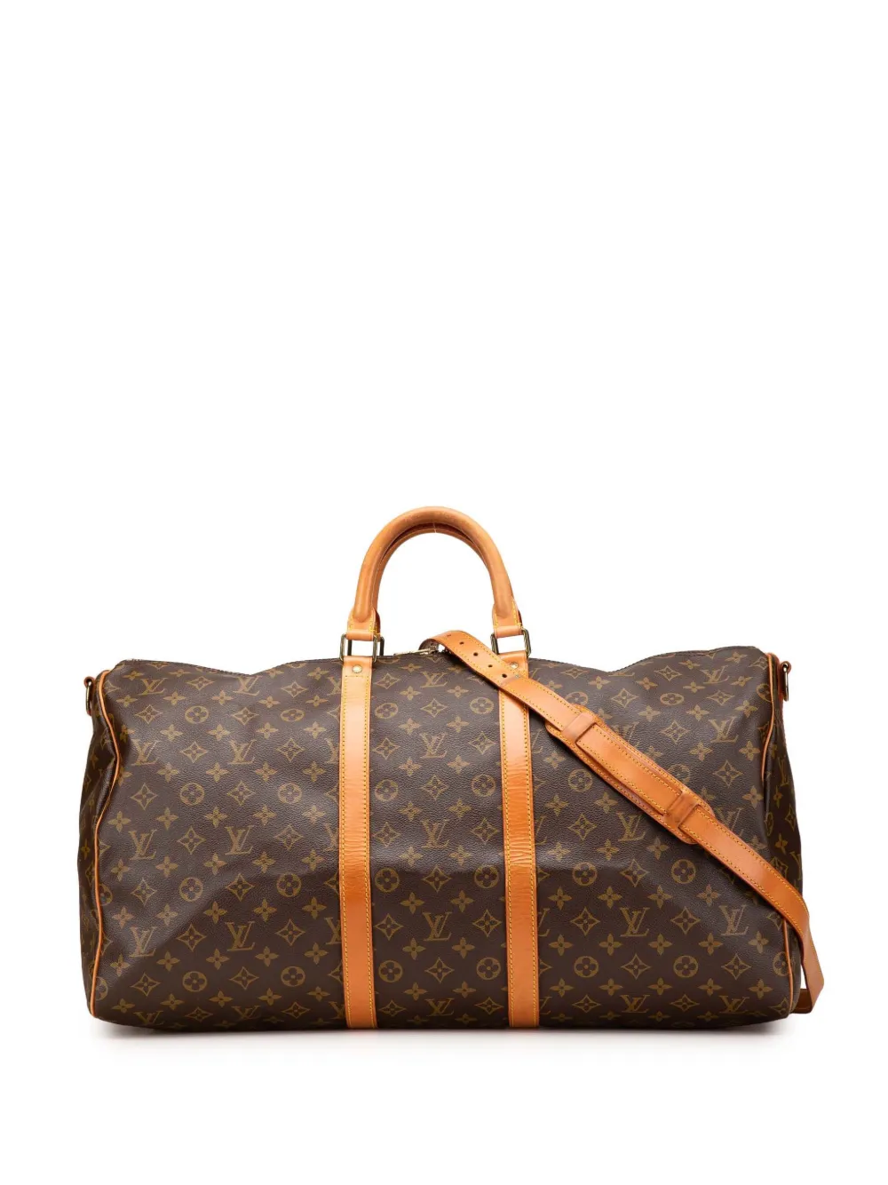 Louis Vuitton Pre-Owned 1987 モノグラム キーポル バンドリエール 55 ボストンバッグ - ブラウン Louis Vuitton Pre-Owned 1987 モノグラム キーポル バンドリエール 55 ボストンバッグ - ブラウン