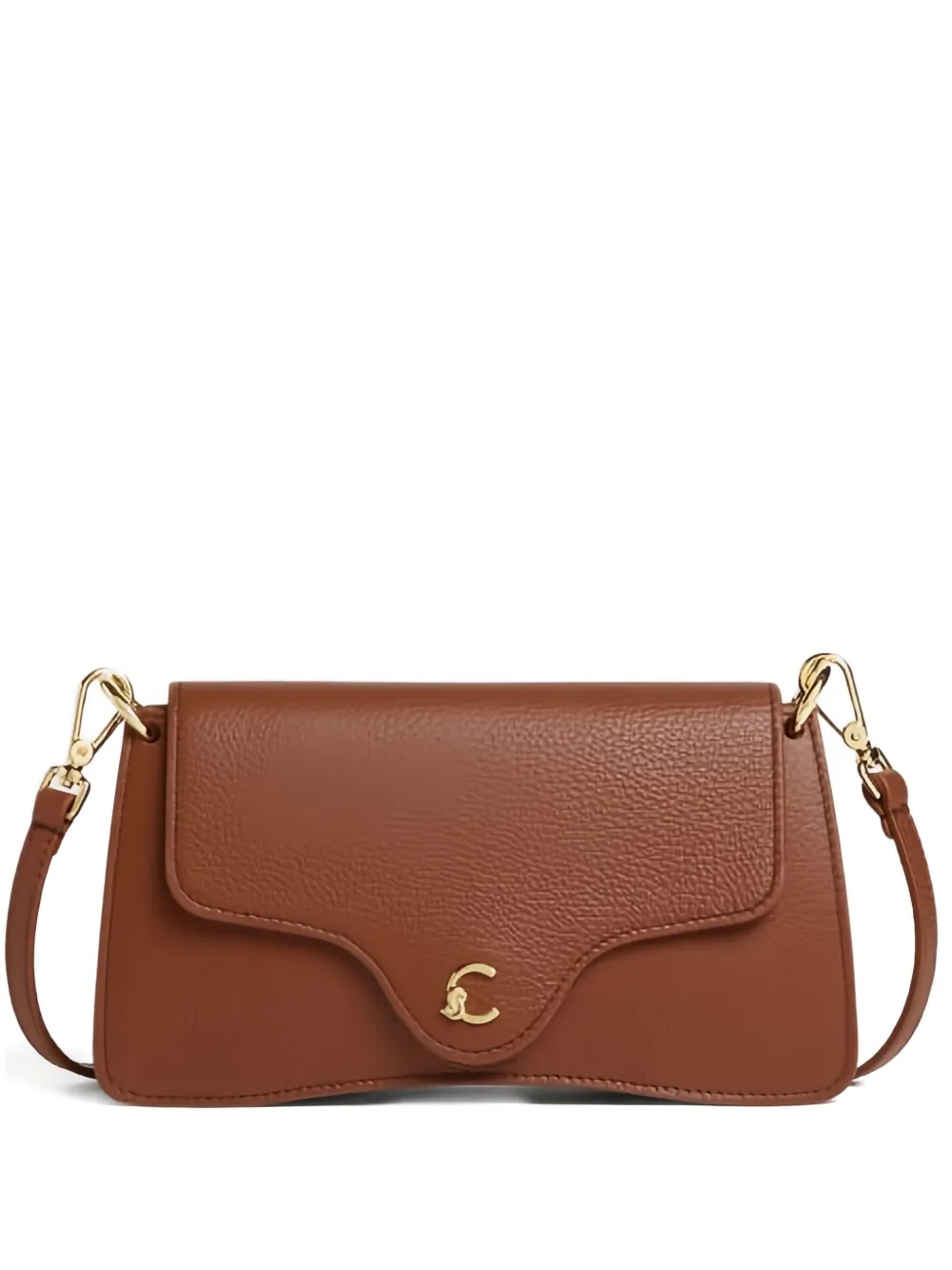 Coccinelle curved-flap shoulder bag | Brown | Image 1