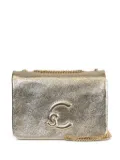 Coccinelle metallic logo-plaque mini bag - Gold