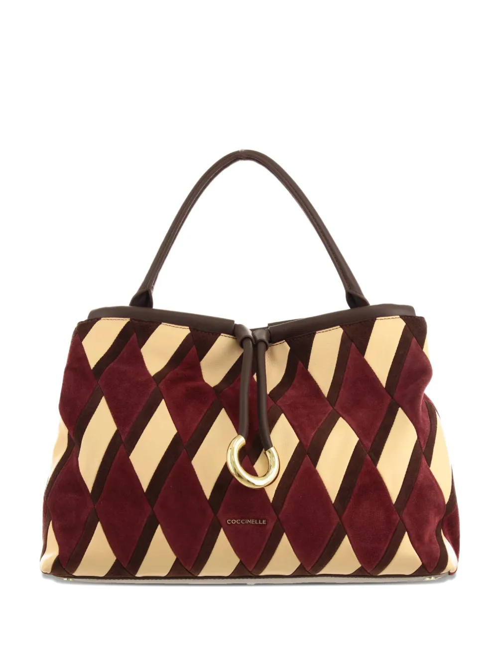 Coccinelle diamond-pattern leather shoulder bag | Red | Image 1