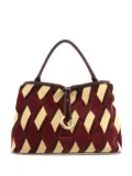 Coccinelle diamond-pattern leather shoulder bag - Red