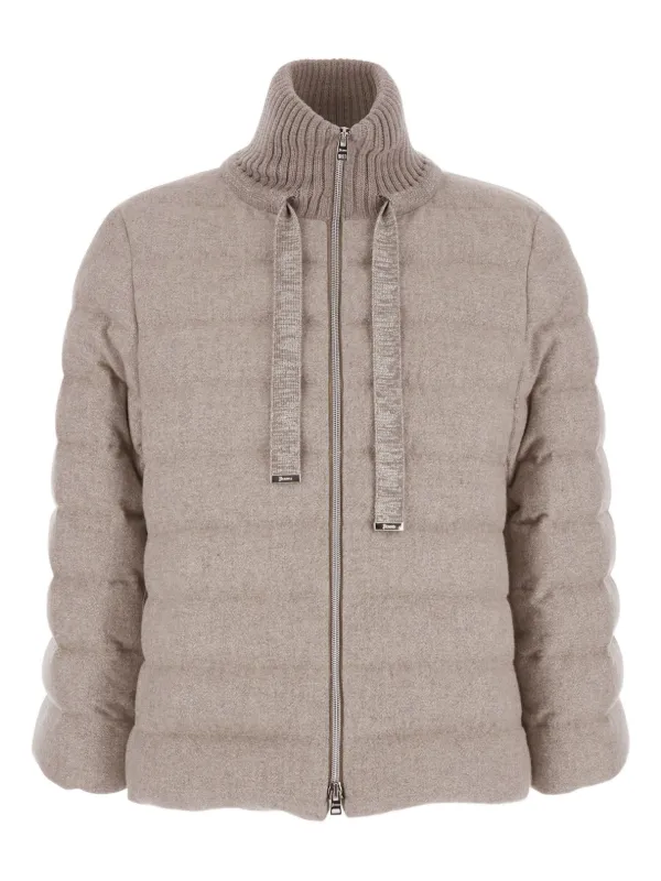 Herno ハイネック キルティングジャケット | グレー | FARFETCH JP