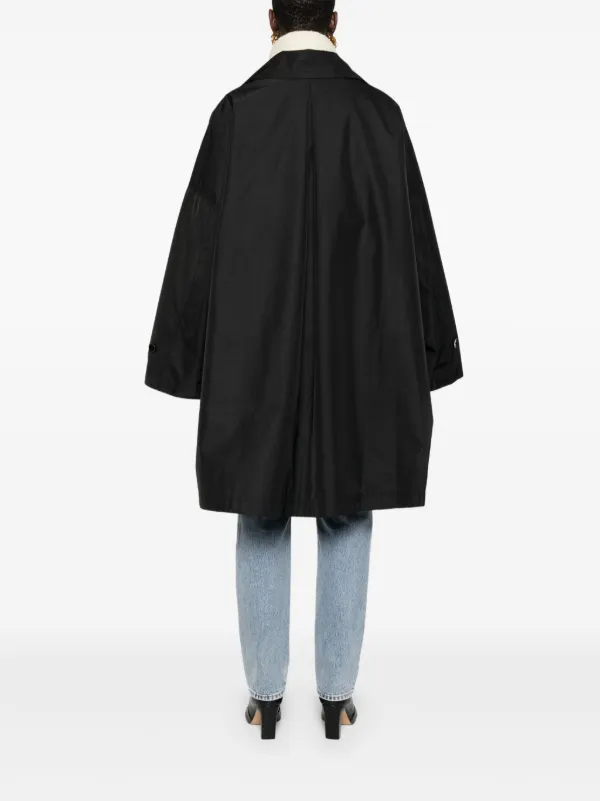 TOTEME drop-shoulder Trench Coat Black FARFETCH ID