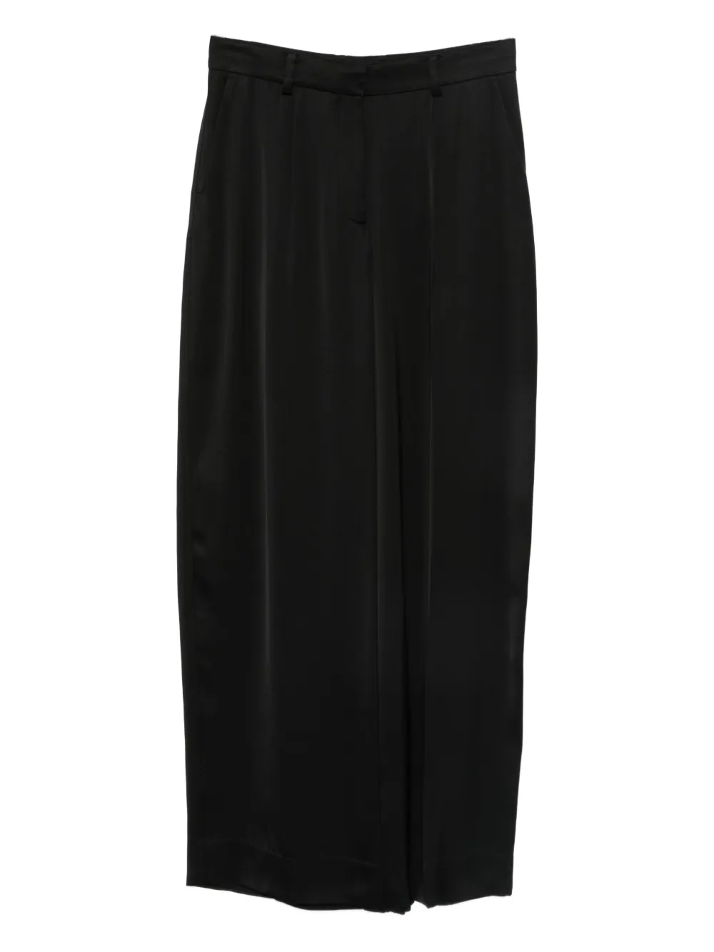 TOTEME satin-finish trousers | Black | Image 1