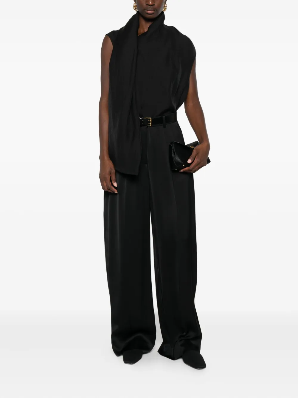 TOTEME satin-finish trousers | Wide-Leg Pants | Image 2