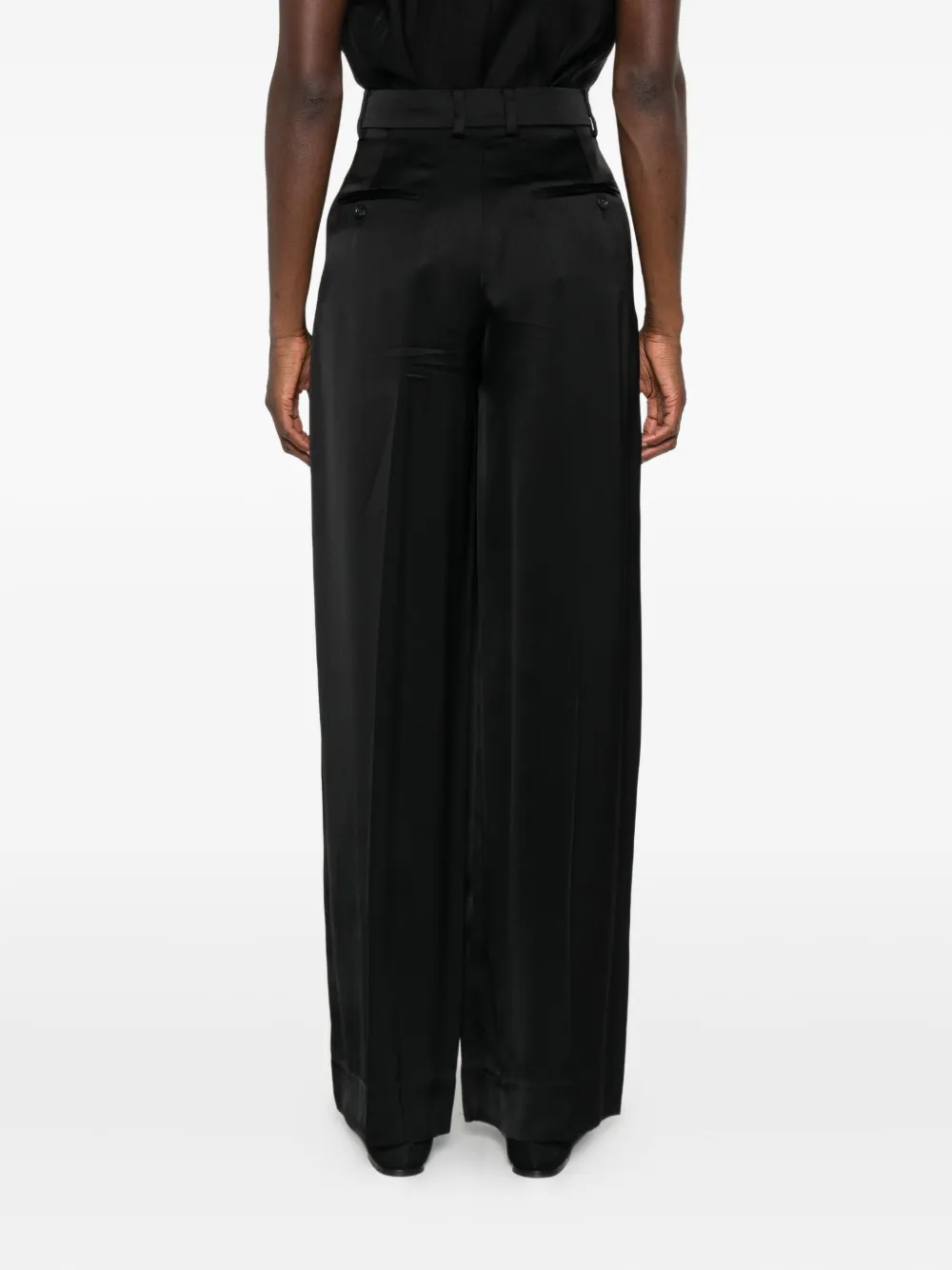 Totême Satin-finish Trousers In Black