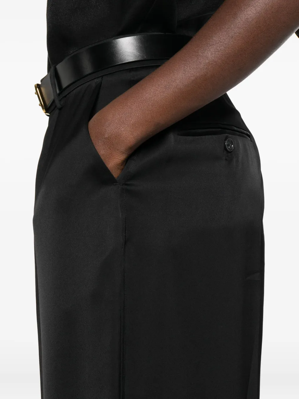 Totême Satin-finish Trousers In Black