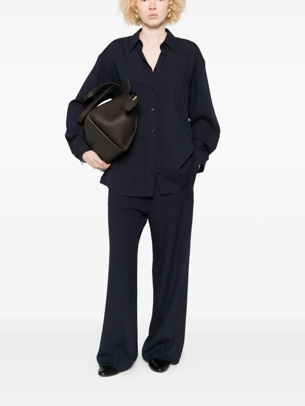 TOTEME Broek met elastische taille - Blauw