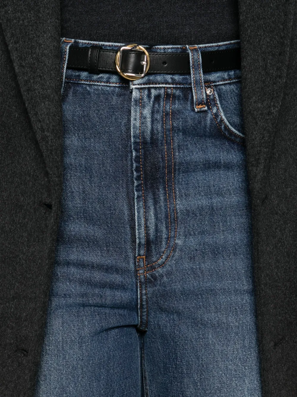 Totême Wide Leg Jeans In Blue