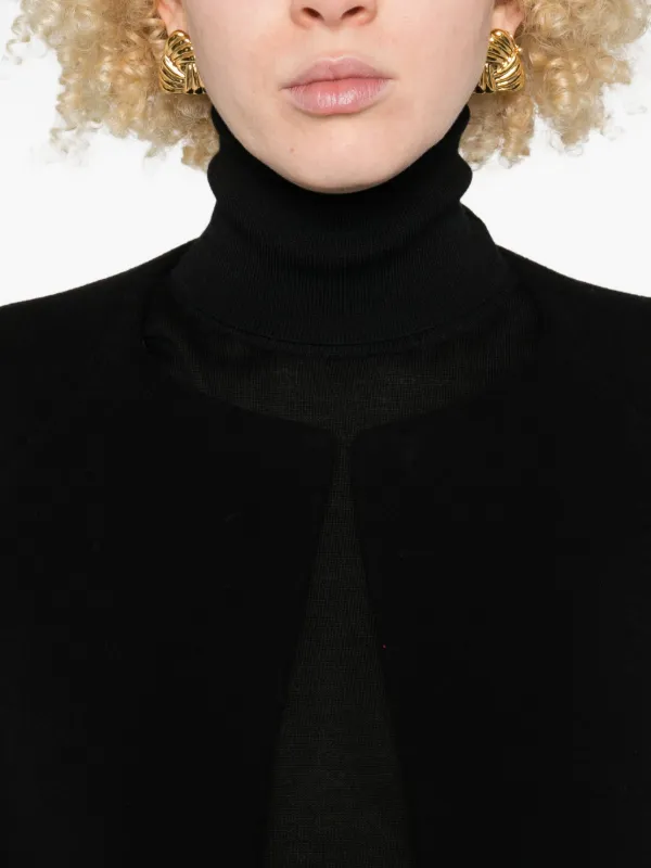 TOTEME bell-sleeve Coat | Black | FARFETCH CA