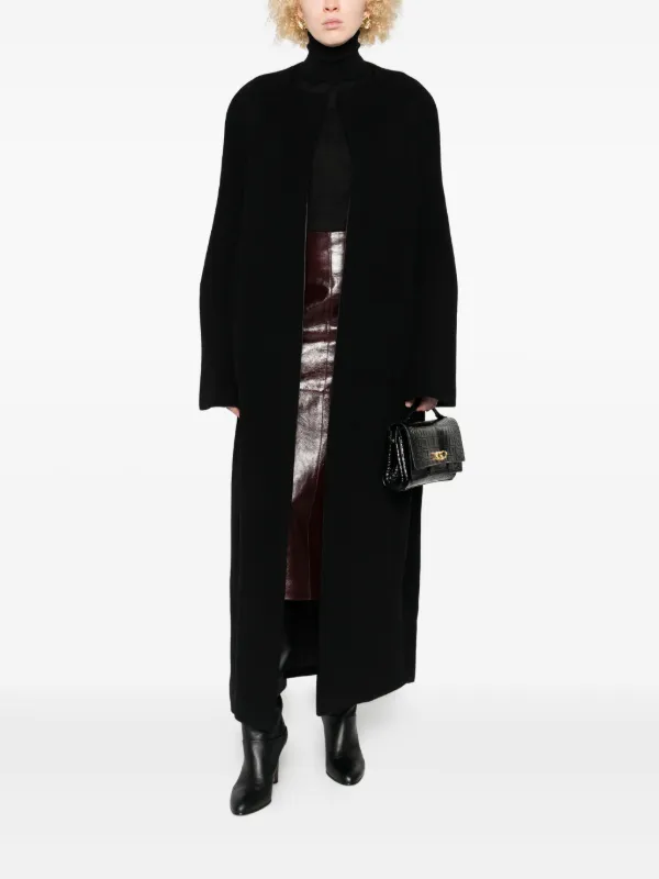 TOTEME bell-sleeve Coat | Black | FARFETCH