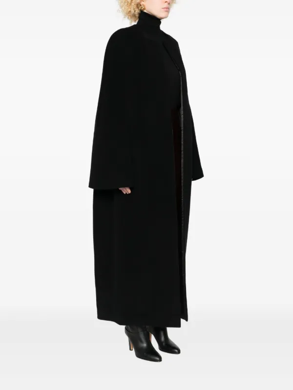 TOTEME bell-sleeve Coat | Black | FARFETCH