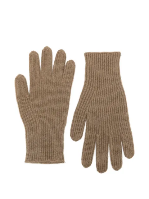 TOTEME guantes de cachemira tejidos de canalé