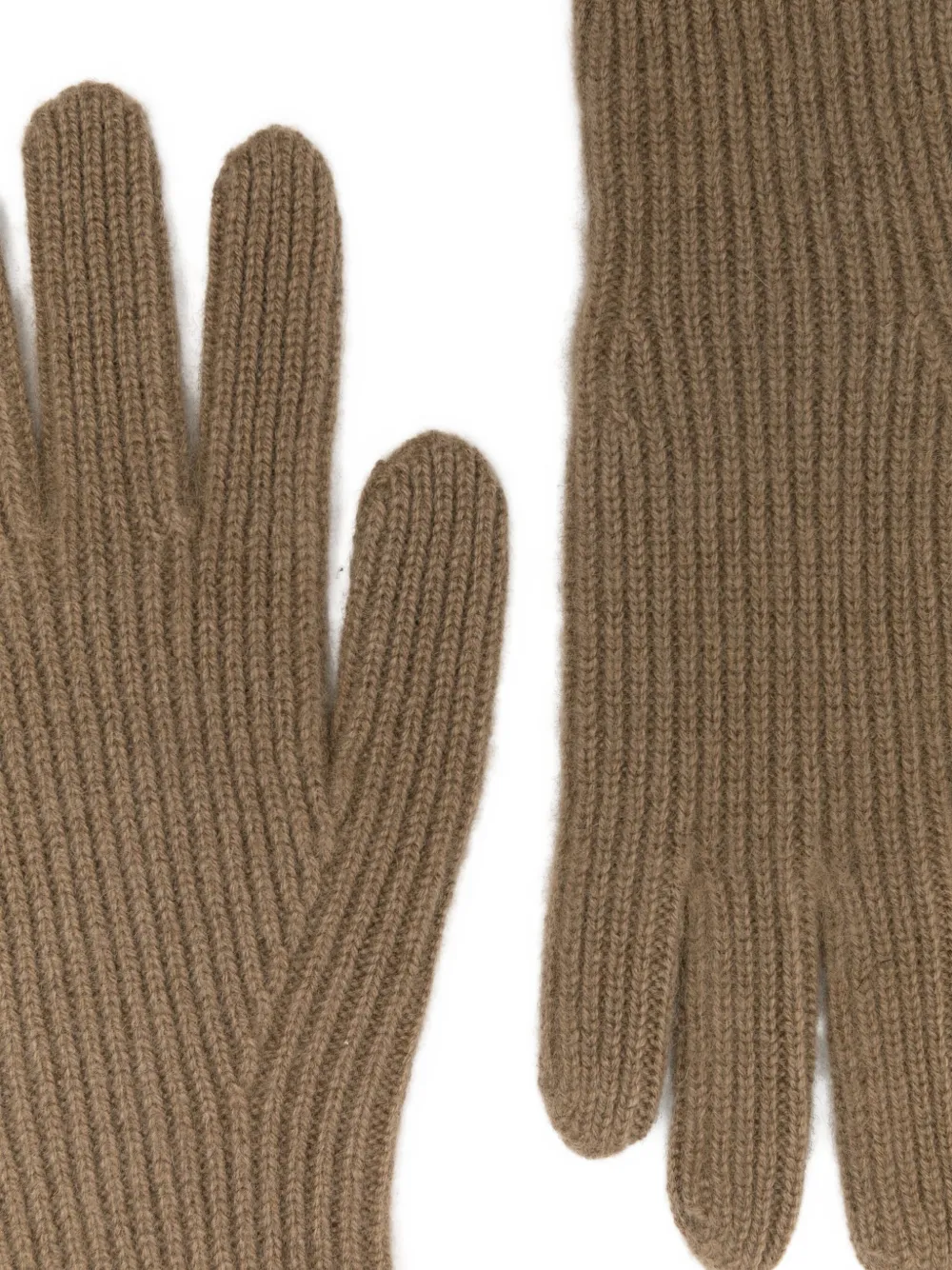 TOTEME Geribbelde kasjmier handschoenen Beige
