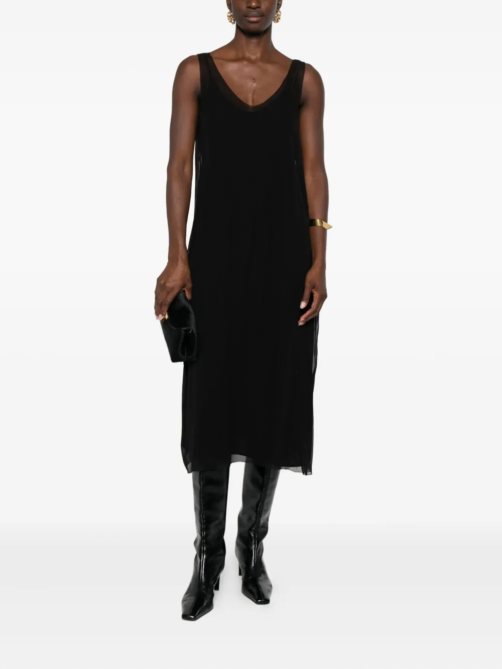 TOTEME slip mini dress - Zwart