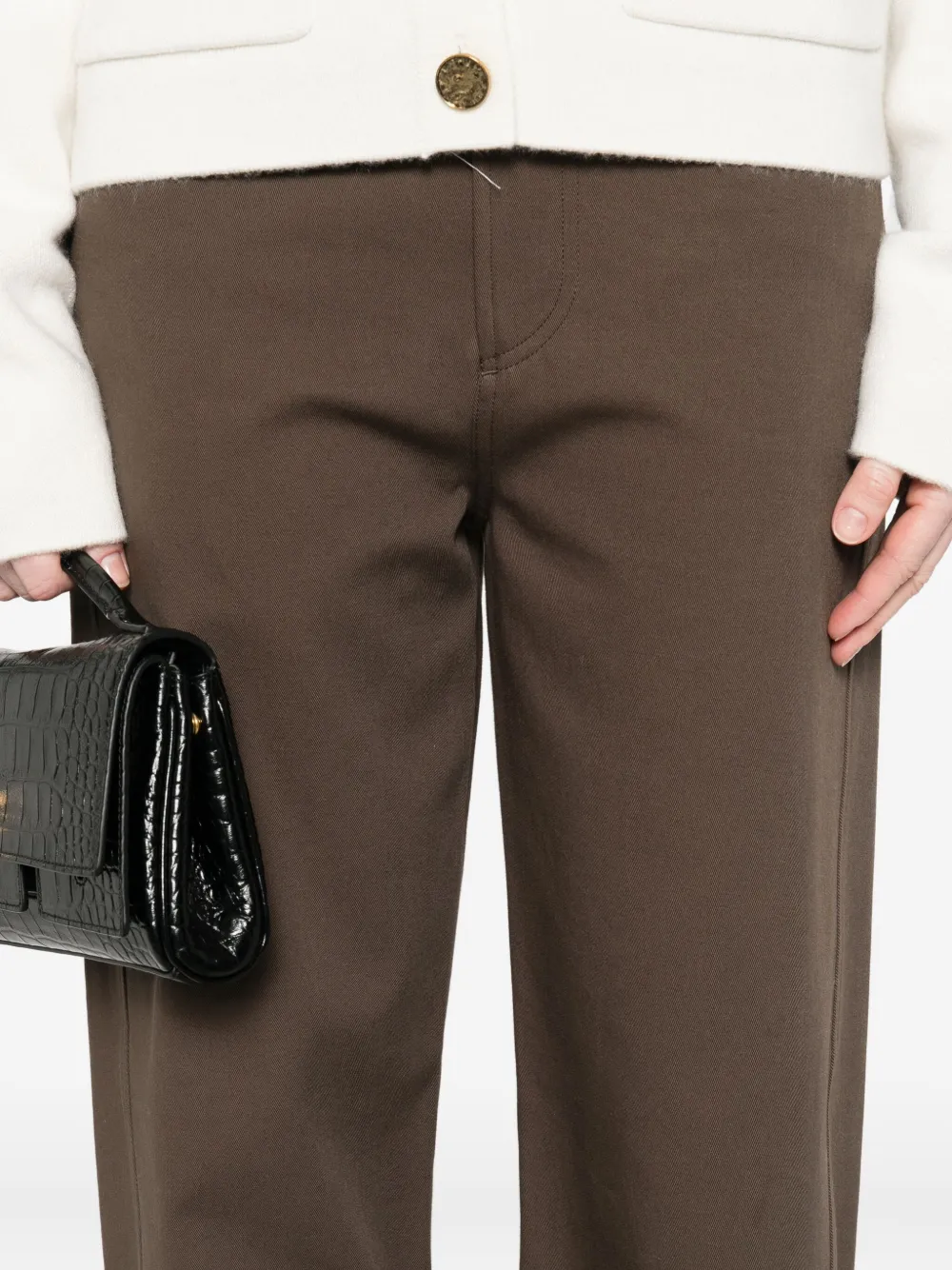 Totême Twisted Trousers In Brown
