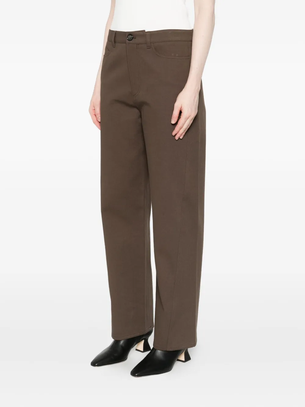 Totême Twisted Trousers In Brown