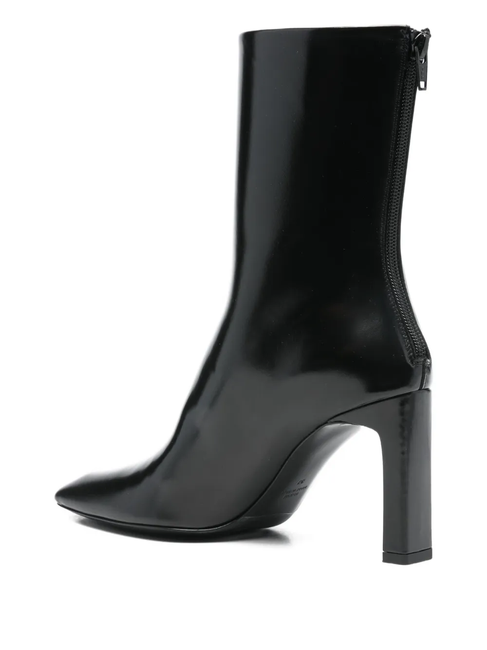 Totême 85mm Glossy-finish Leather Boots In Black