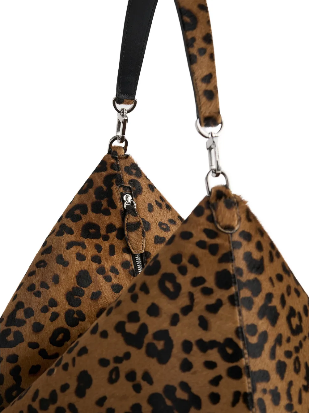 TOTEME Schoudertas met ponyhaar Bruin