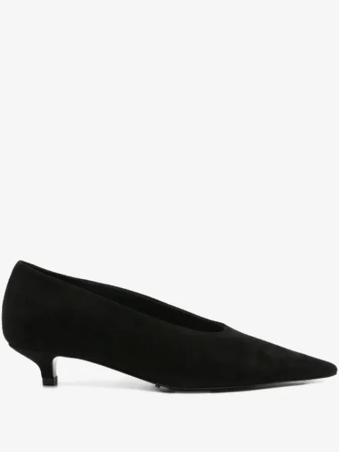 TOTEME sharp suede kitten pumps