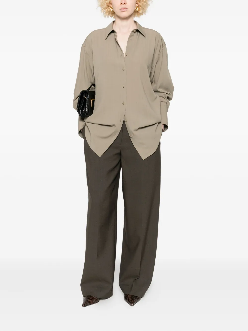 Totême Classic Tuxedo Button-down Shirt In Neutral