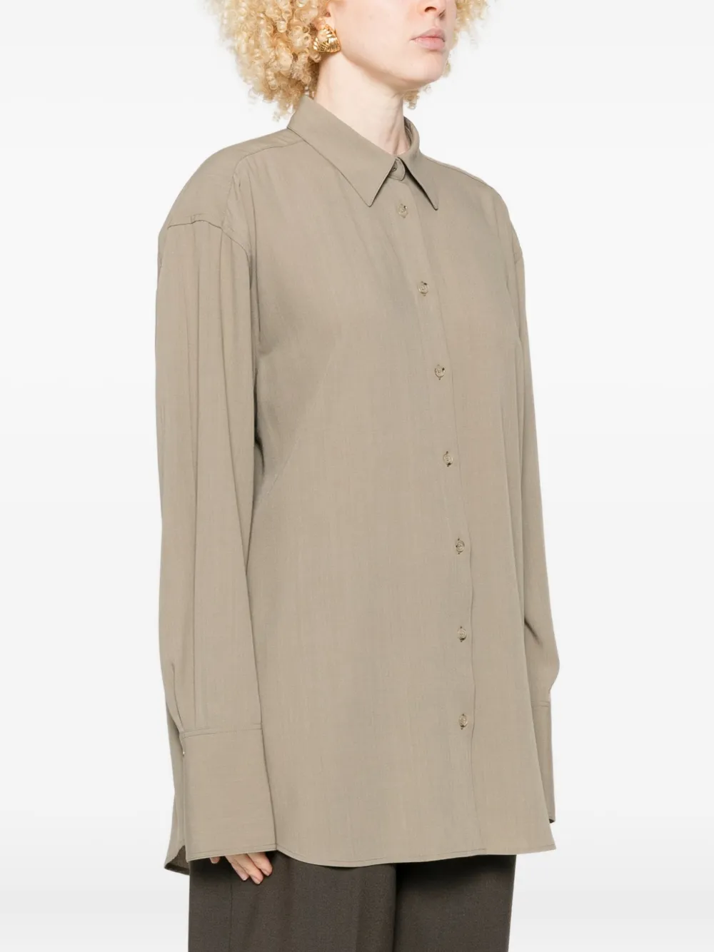 Totême Classic Tuxedo Button-down Shirt In Neutral