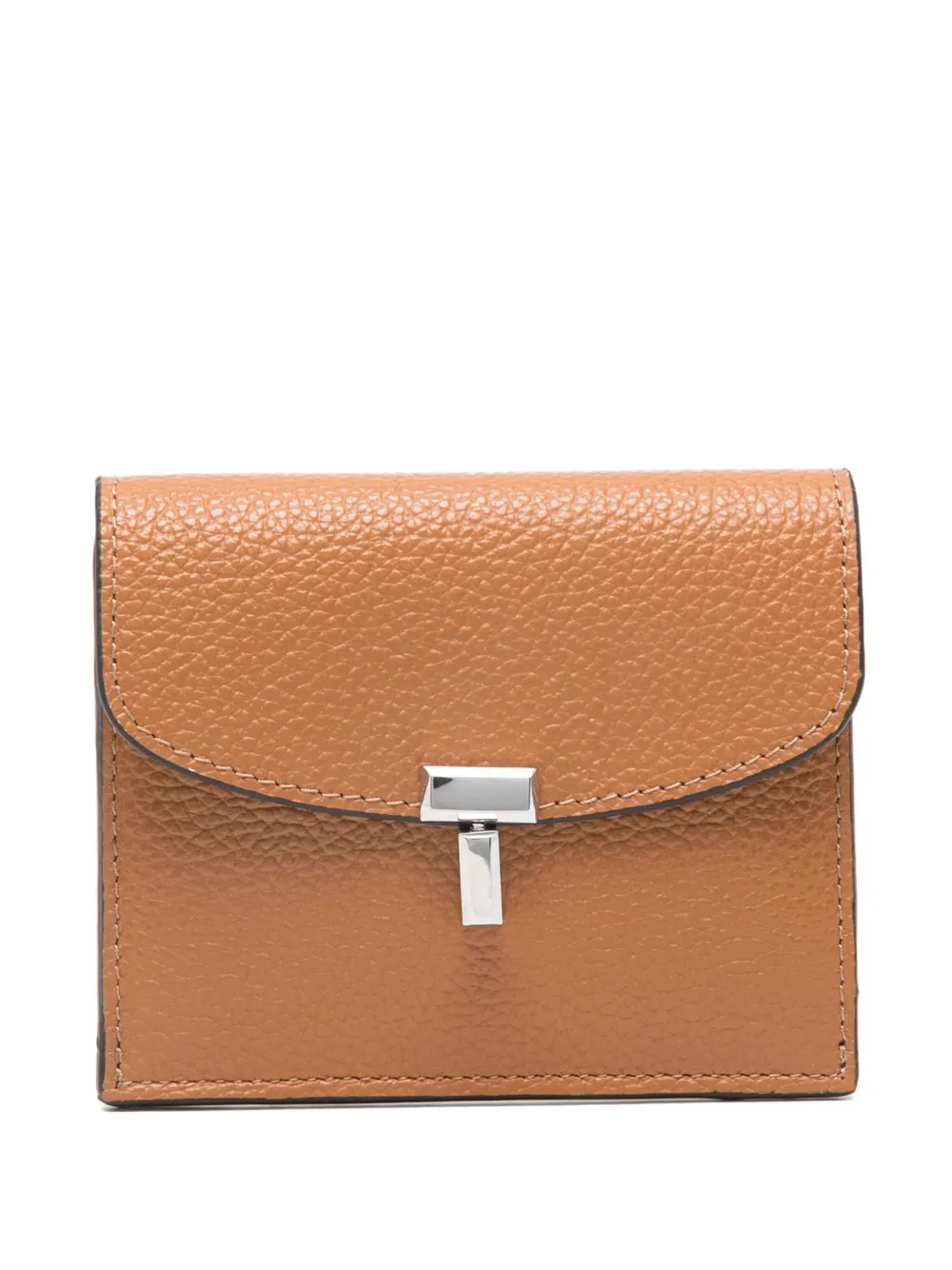 TOTEME T-lock grained leather cardholder - Toni neutri