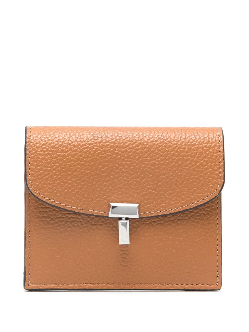 TOTEME T-lock grained leather cardholder | Neutrals | Image 1