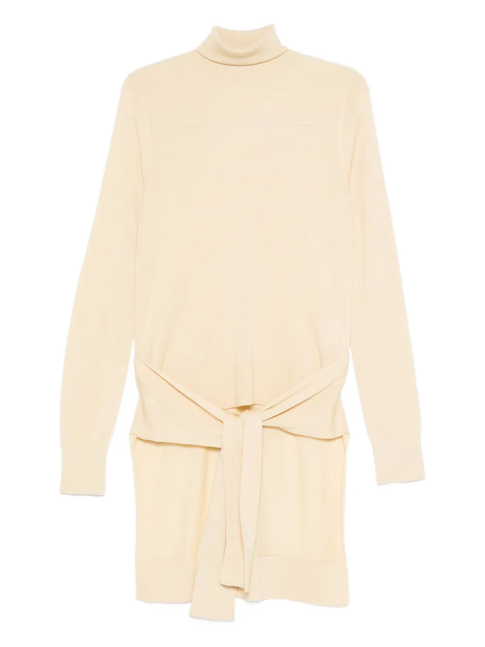 Totême Tie-detail Turtleneck Dress In Neutral