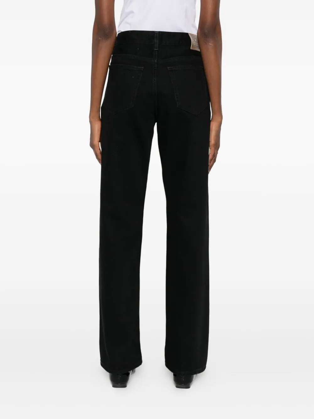 Totême Low-cut Straight-leg Jeans In Black